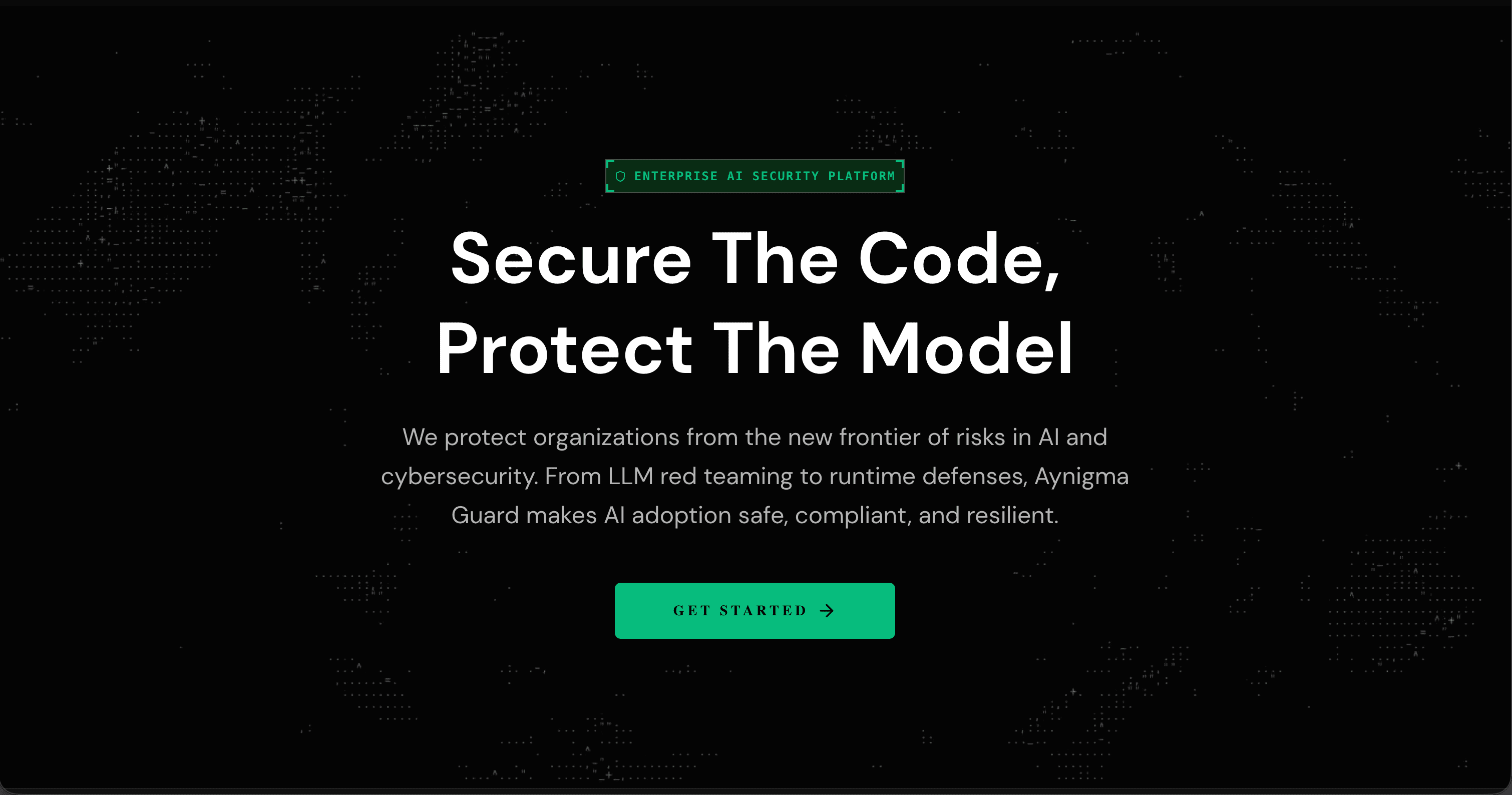 Screenshot of the Aynigma LLM Security project